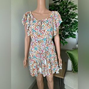 Rose & Rhyme flowing fit Bohemian style floral dress (S)